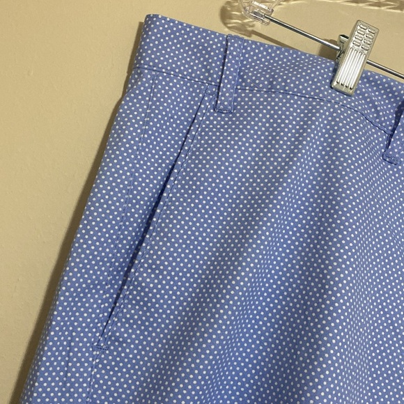 Linea Uomo Men's Blue Shorts performance stretch polka dots 46 vacation golf Y2K - Picture 2 of 9